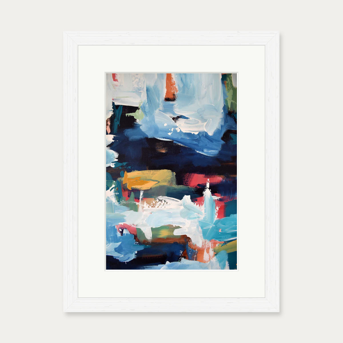 Abstract 351 Art Print — 30 x 40 cm — White Frame