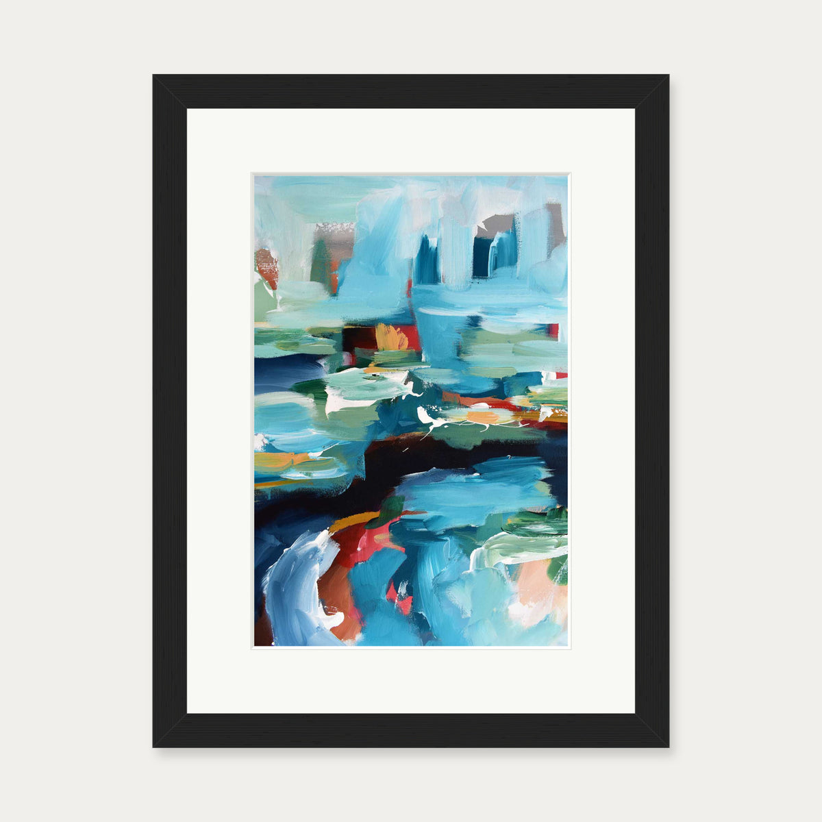 Abstract 353 Art Print — 30 x 40 cm — Black Frame