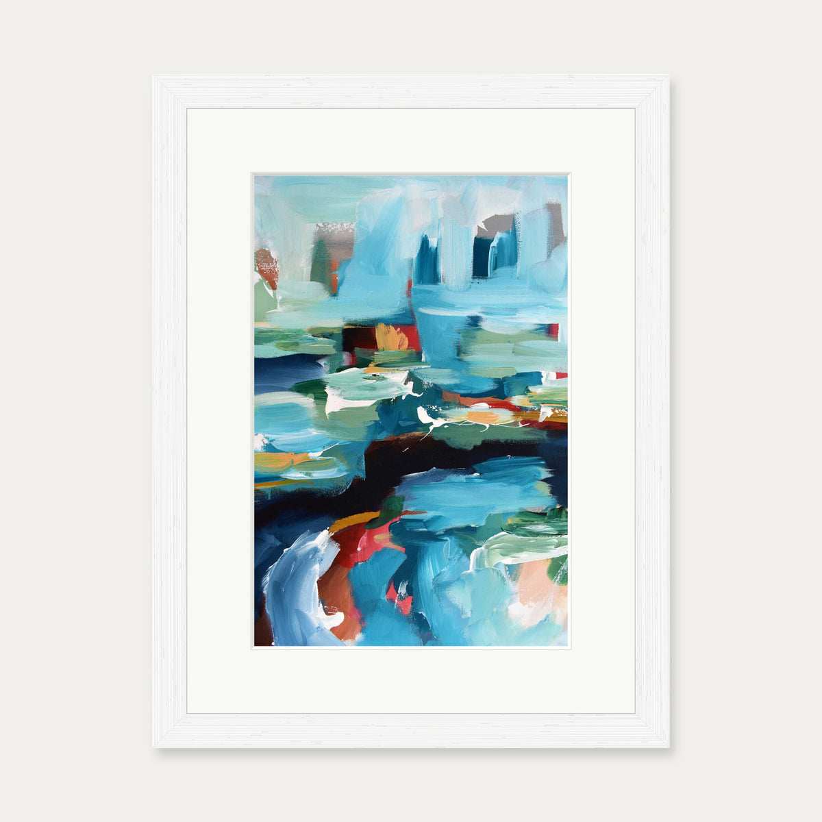 Abstract 353 Art Print — 30 x 40 cm — White Frame