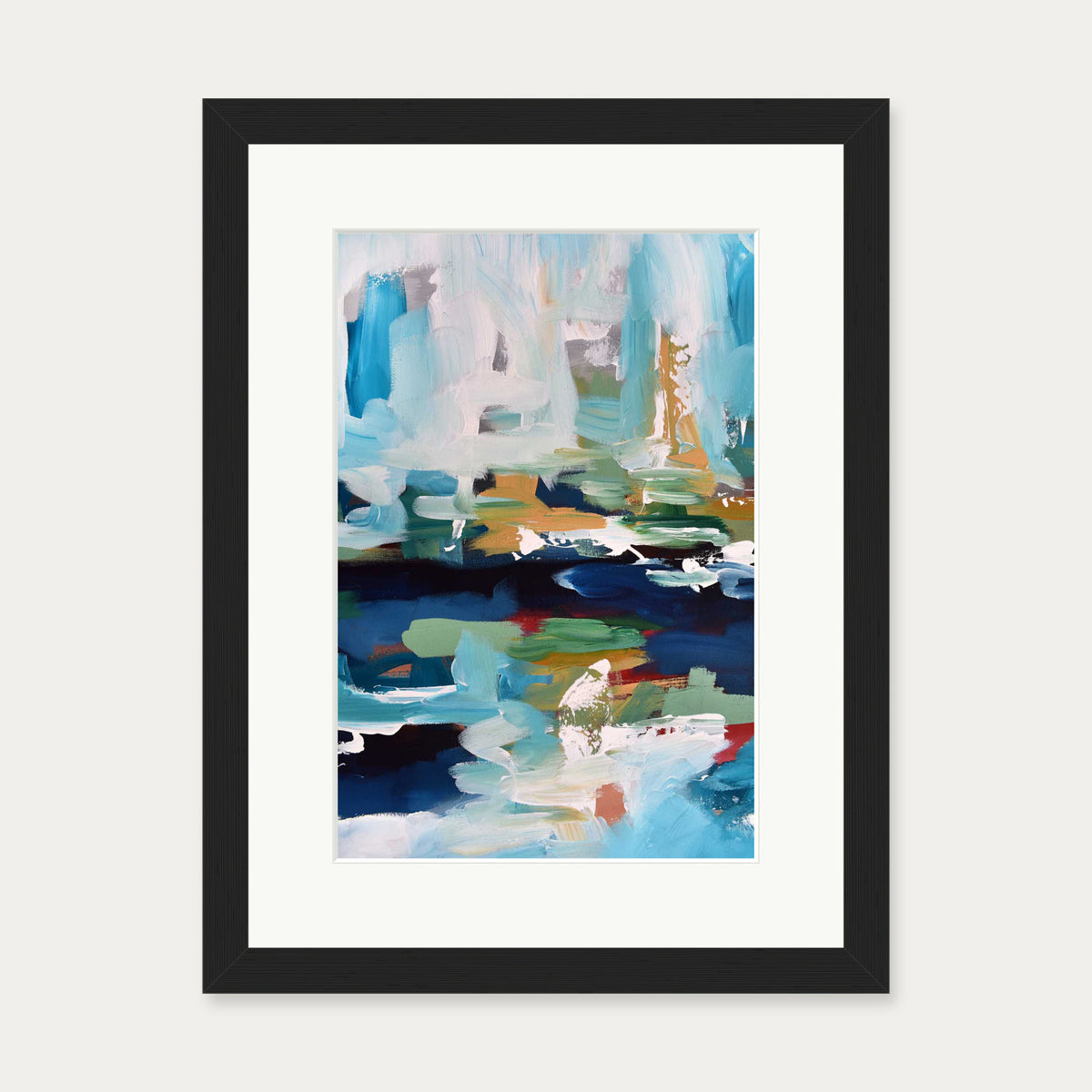 Abstract 356 Art Print — 30 x 40 cm — Black Frame
