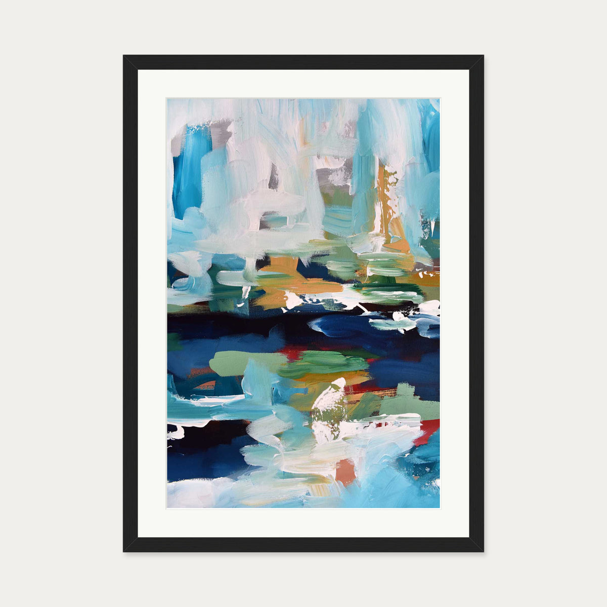 Abstract 356 Art Print — 50 x 70 cm — Black Frame