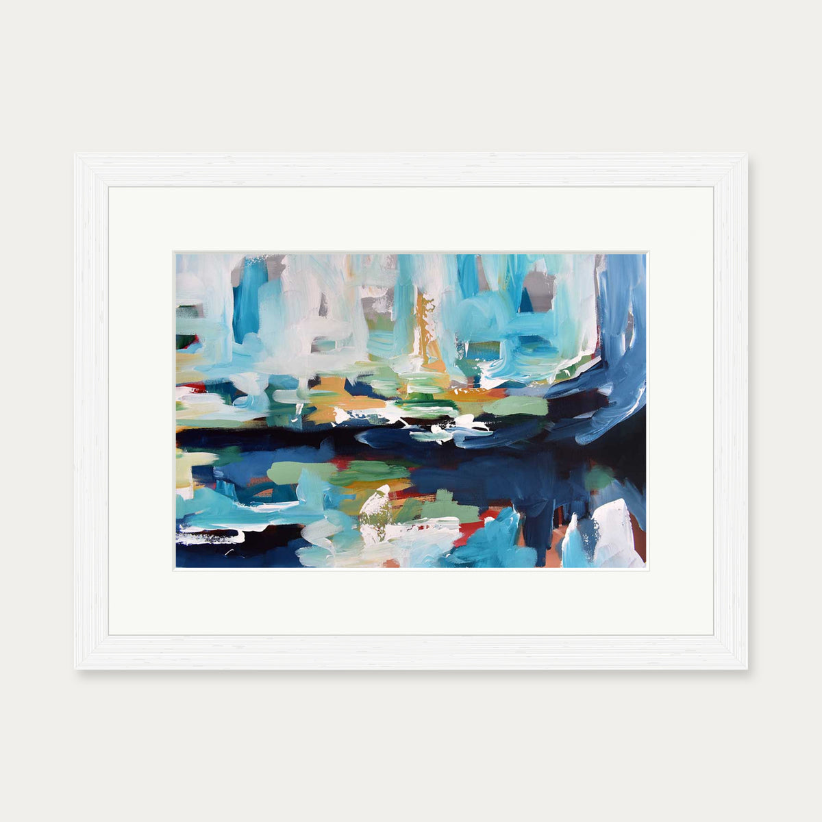 Abstract 357 Art Print — 30 x 40 cm — White Frame