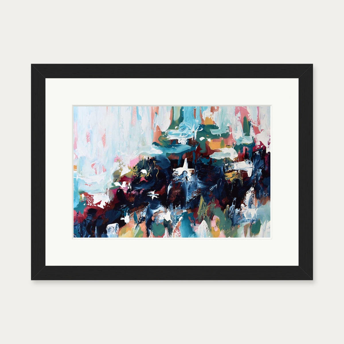 Abstract 377 Art Print — 30 x 40 cm — Black Frame