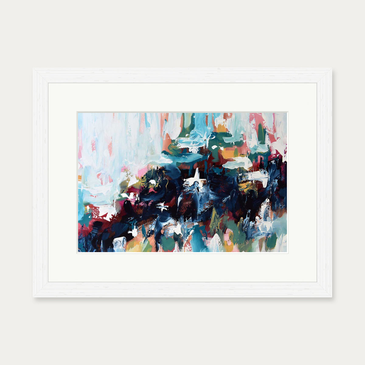 Abstract 377 Art Print — 30 x 40 cm — White Frame