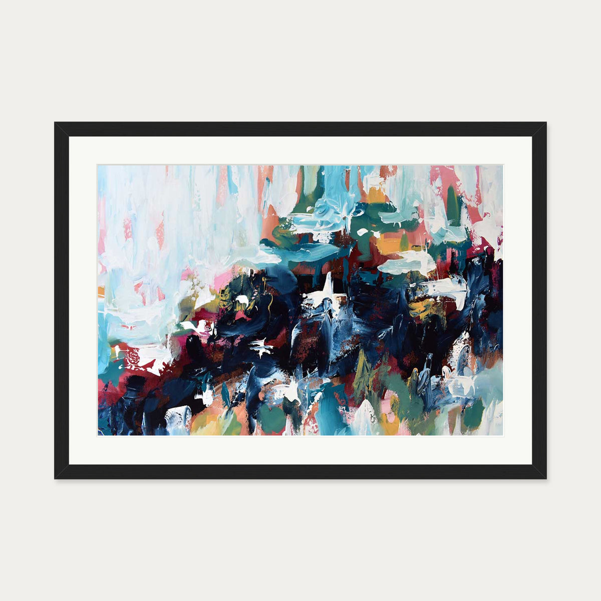 Abstract 377 Art Print — 50 x 70 cm — Black Frame
