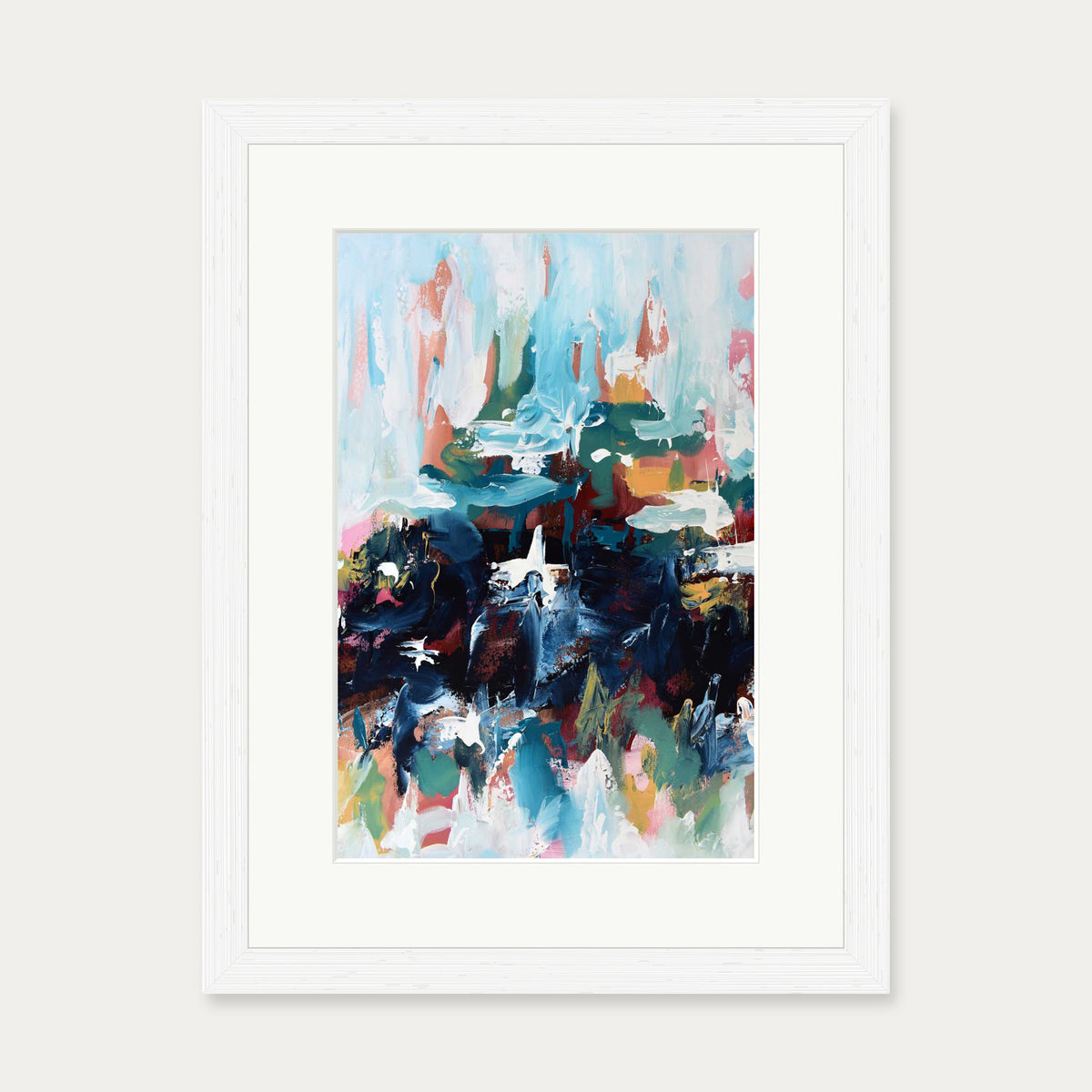 Abstract 379 Art Print — 30 x 40 cm — White Frame