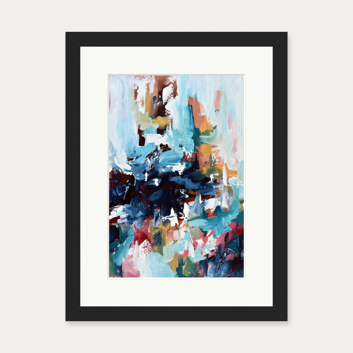 Abstract 380 Art Print — 30 x 40 cm — Black Frame