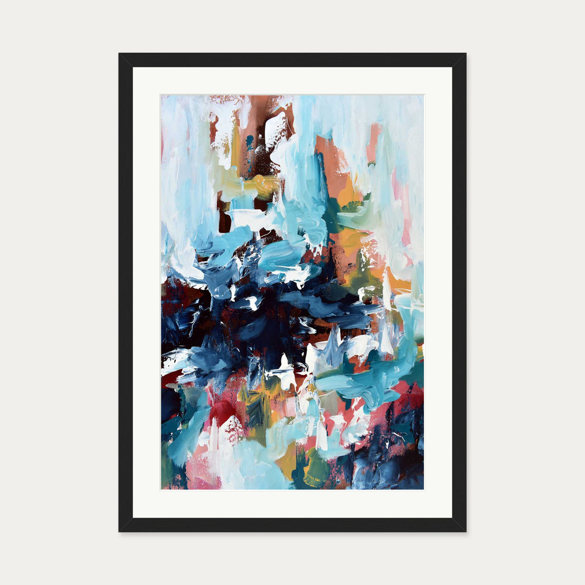 Abstract 380 Art Print — 50 x 70 cm — Black Frame