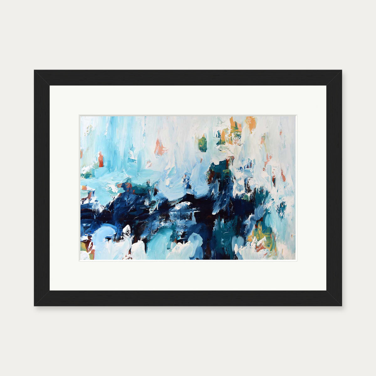 Abstract 383 Art Print — 30 x 40 cm — Black Frame