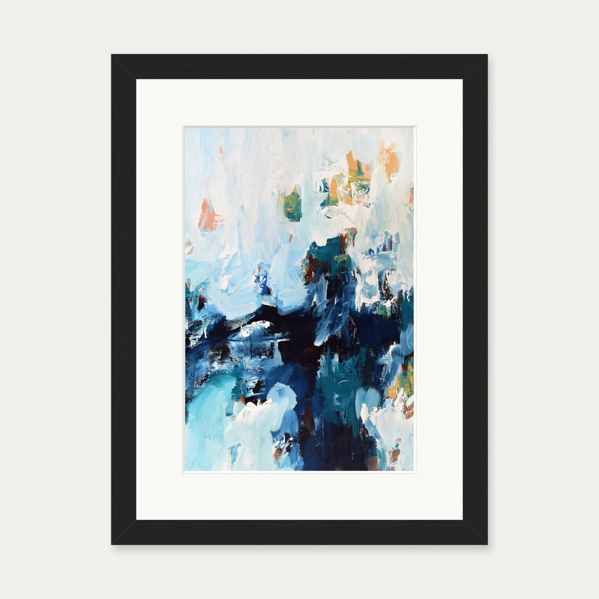 Abstract 384 Art Print — 30 x 40 cm — Black Frame