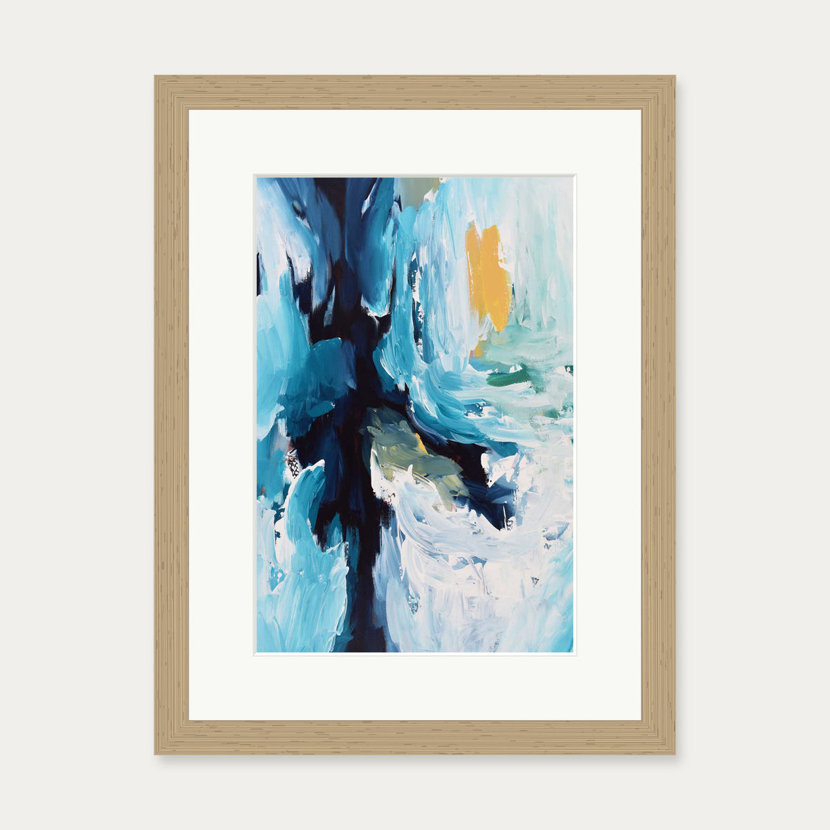 Abstract 389 Art Print — 30 x 40 cm — Oak Frame