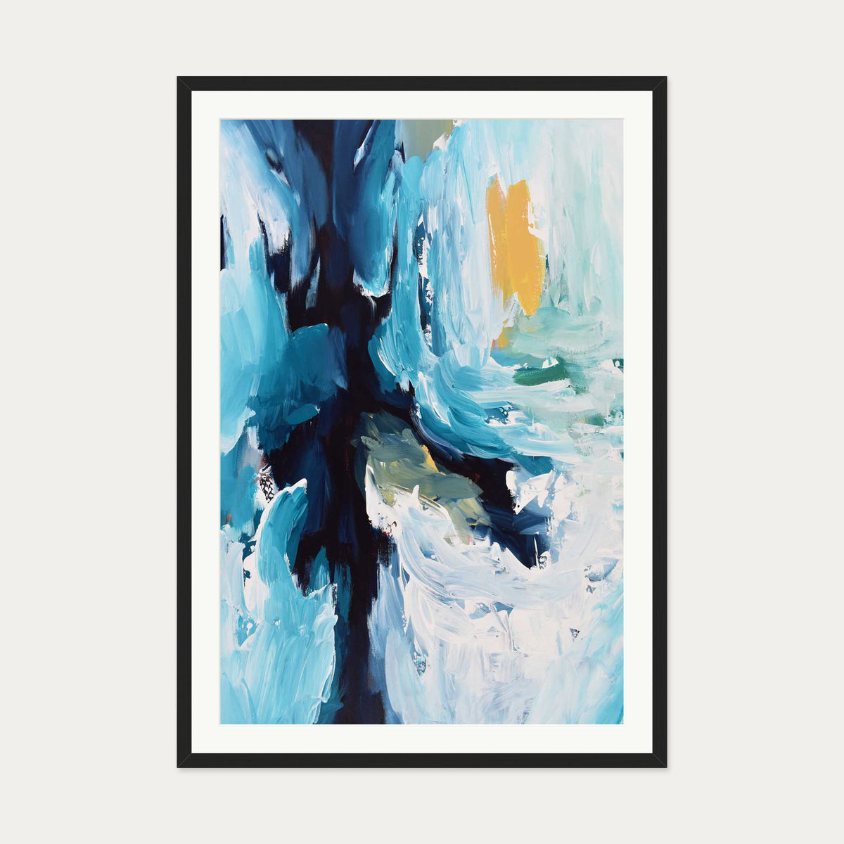 Abstract 389 Art Print — 70 x 100 cm — Black Frame