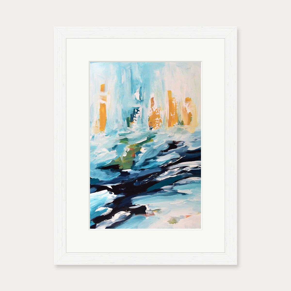 Abstract 390 Art Print — 30 x 40 cm — White Frame