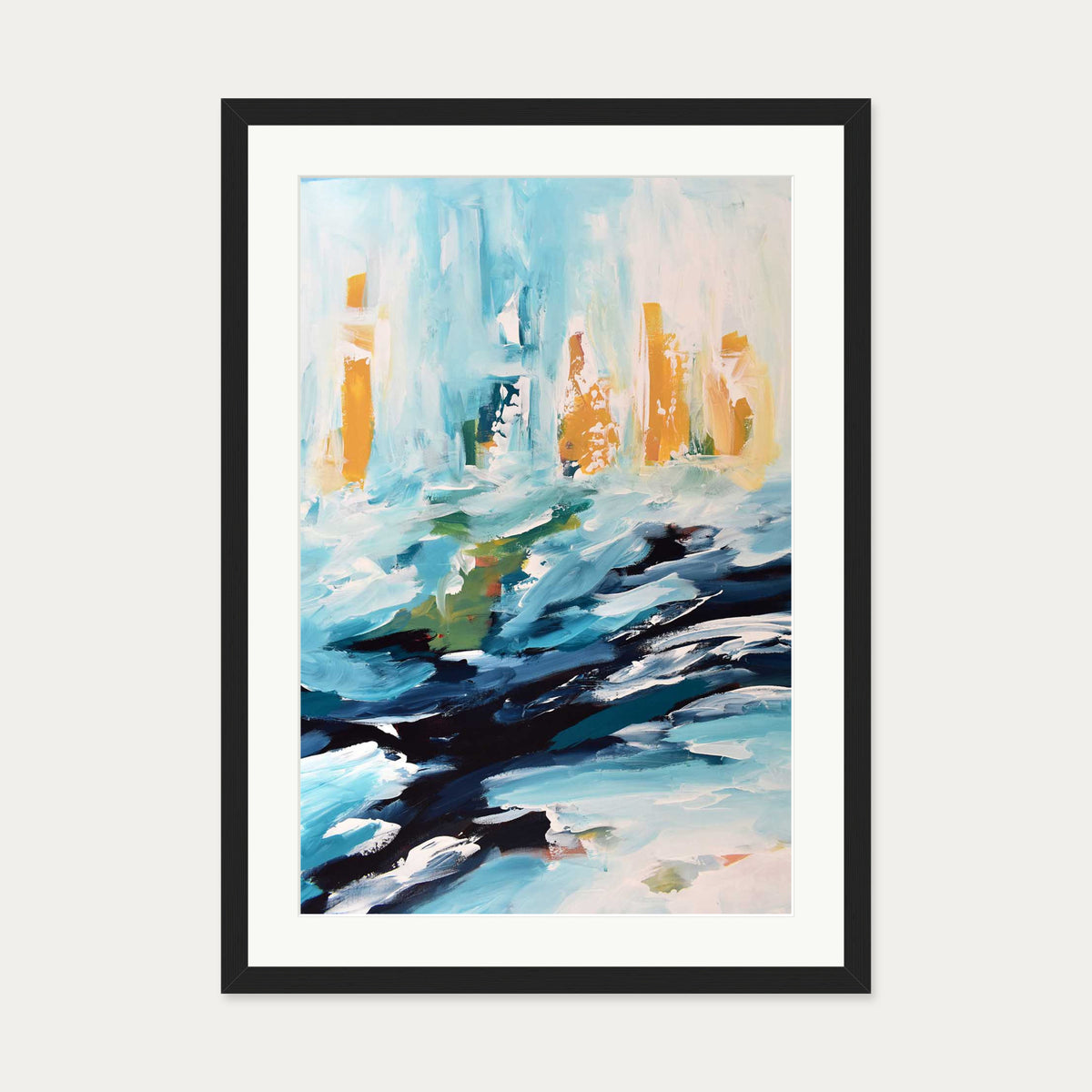 Abstract 390 Art Print — 50 x 70 cm — Black Frame