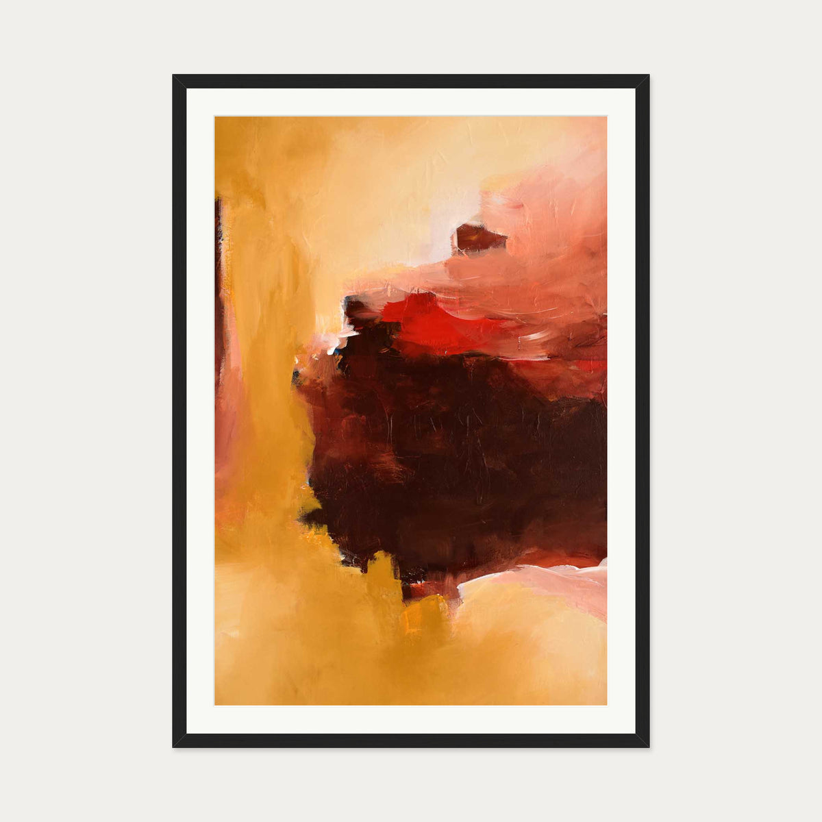 Abstract 391 Art Print — 70 x 100 cm — Black Frame