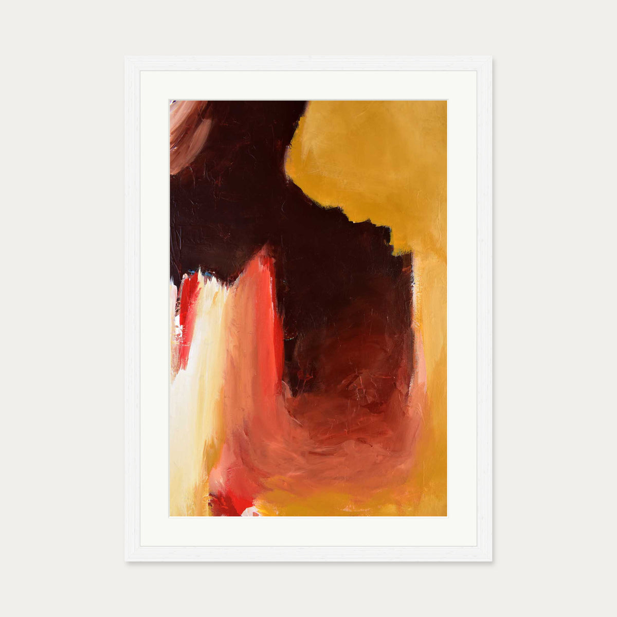 Abstract 392 Art Print — 50 x 70 cm — White Frame