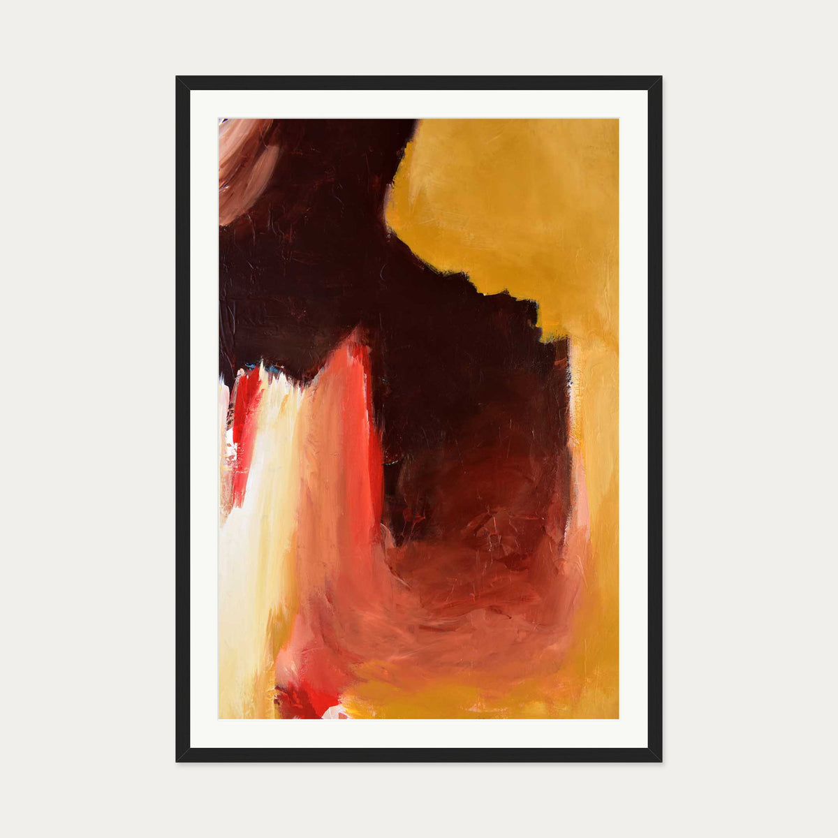 Abstract 392 Art Print — 70 x 100 cm — Black Frame