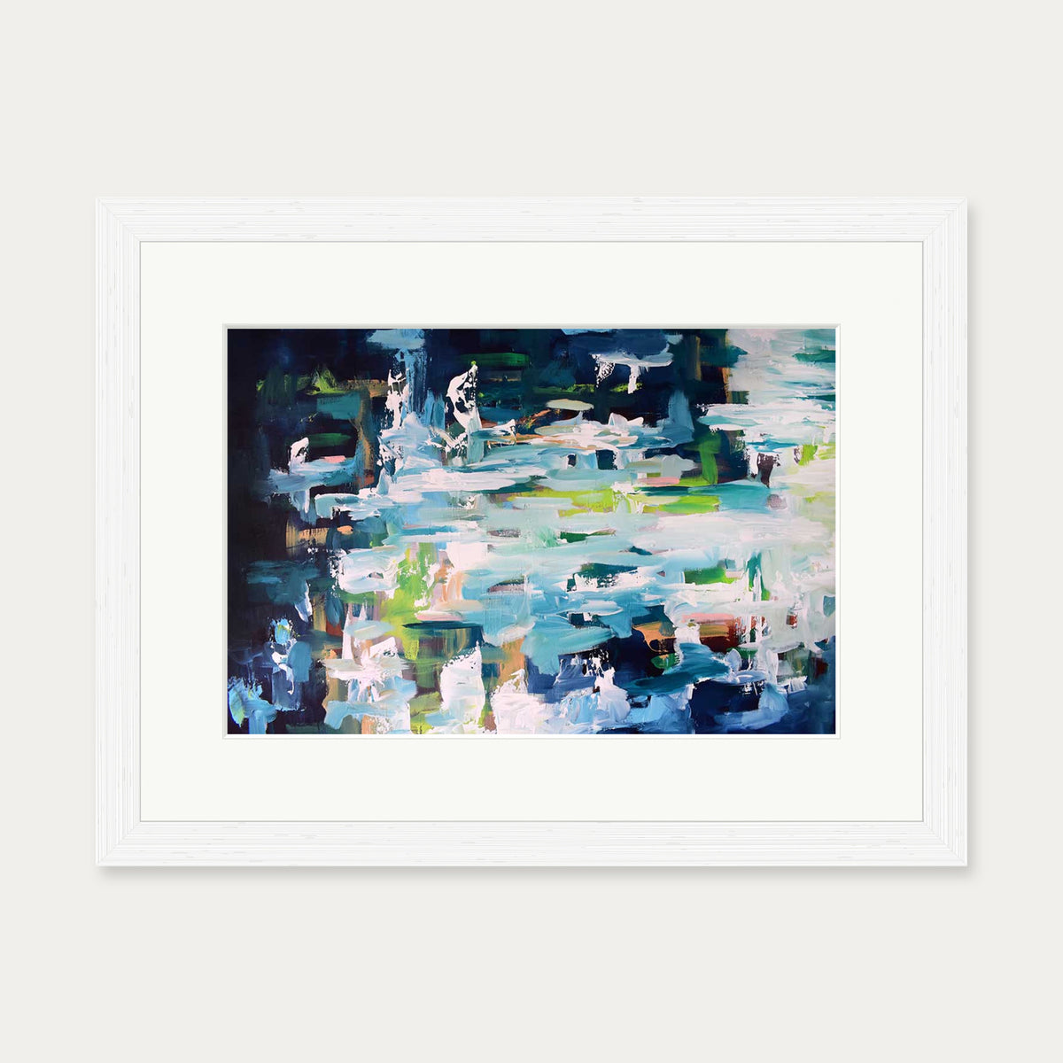 Abstract 395 Art Print — 30 x 40 cm — White Frame