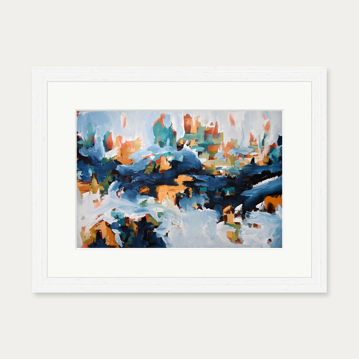 Abstract 398 Art Print — 30 x 40 cm — White Frame