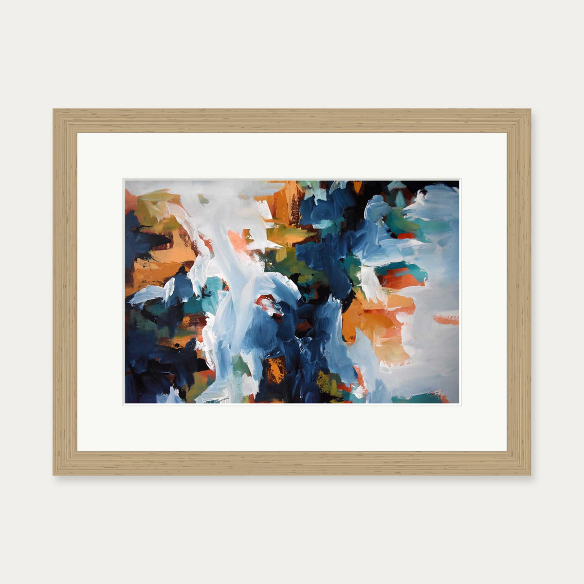 Abstract 400 Art Print — 30 x 40 cm — Oak Frame