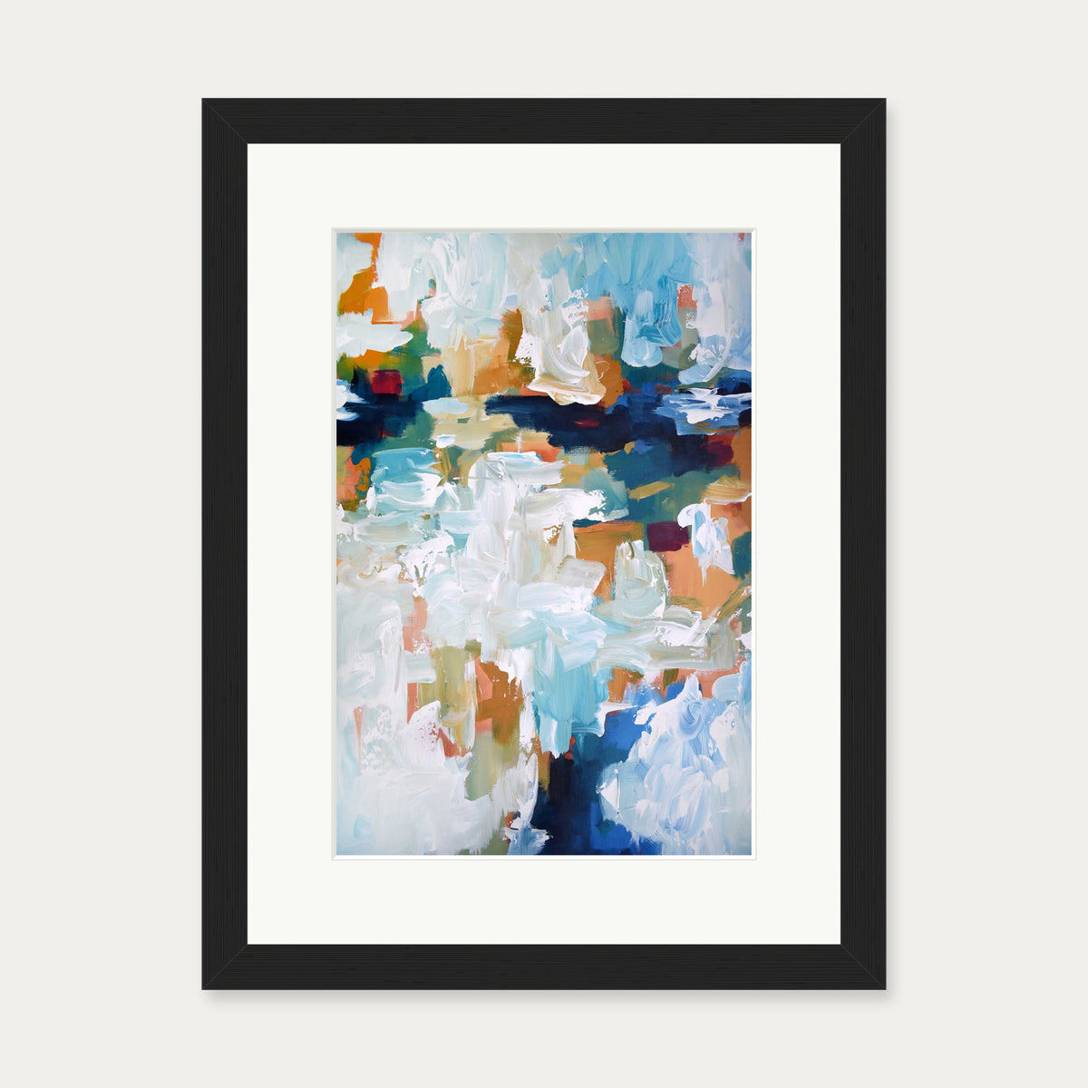 Abstract 409 Art Print — 30 x 40 cm — Black Frame