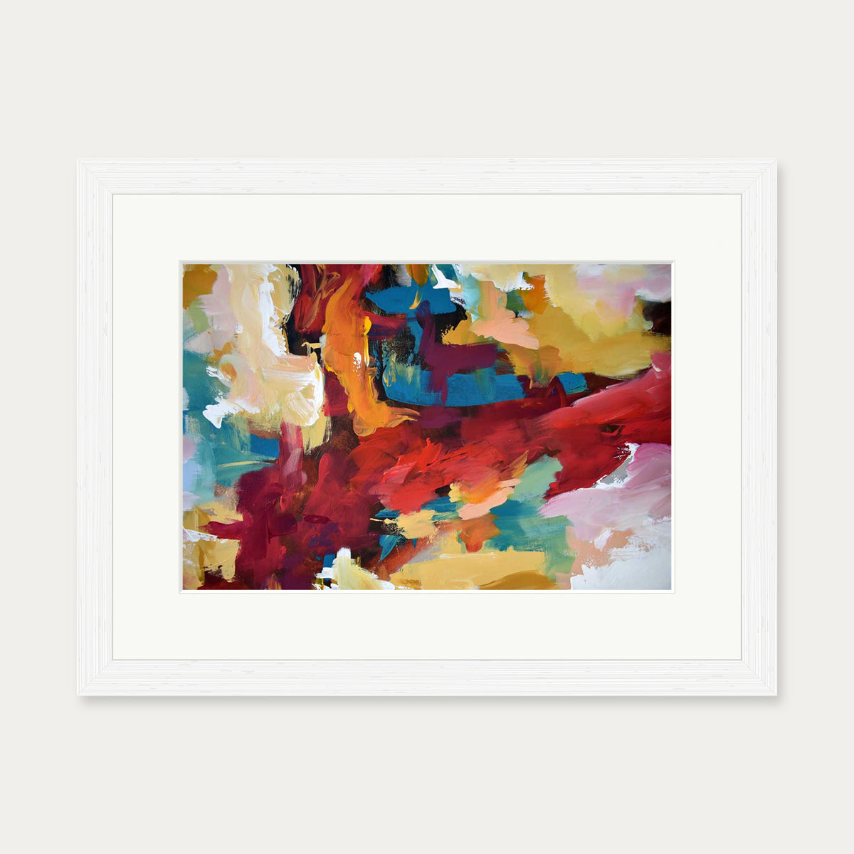 Abstract 416 Art Print — 30 x 40 cm — White Frame