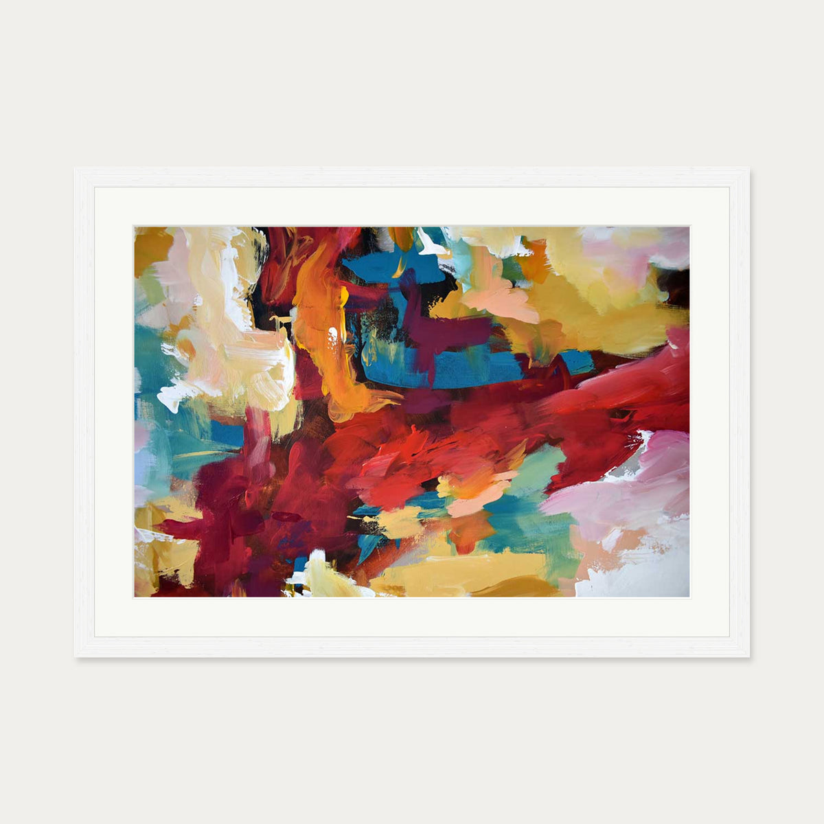 Abstract 416 Art Print — 50 x 70 cm — White Frame
