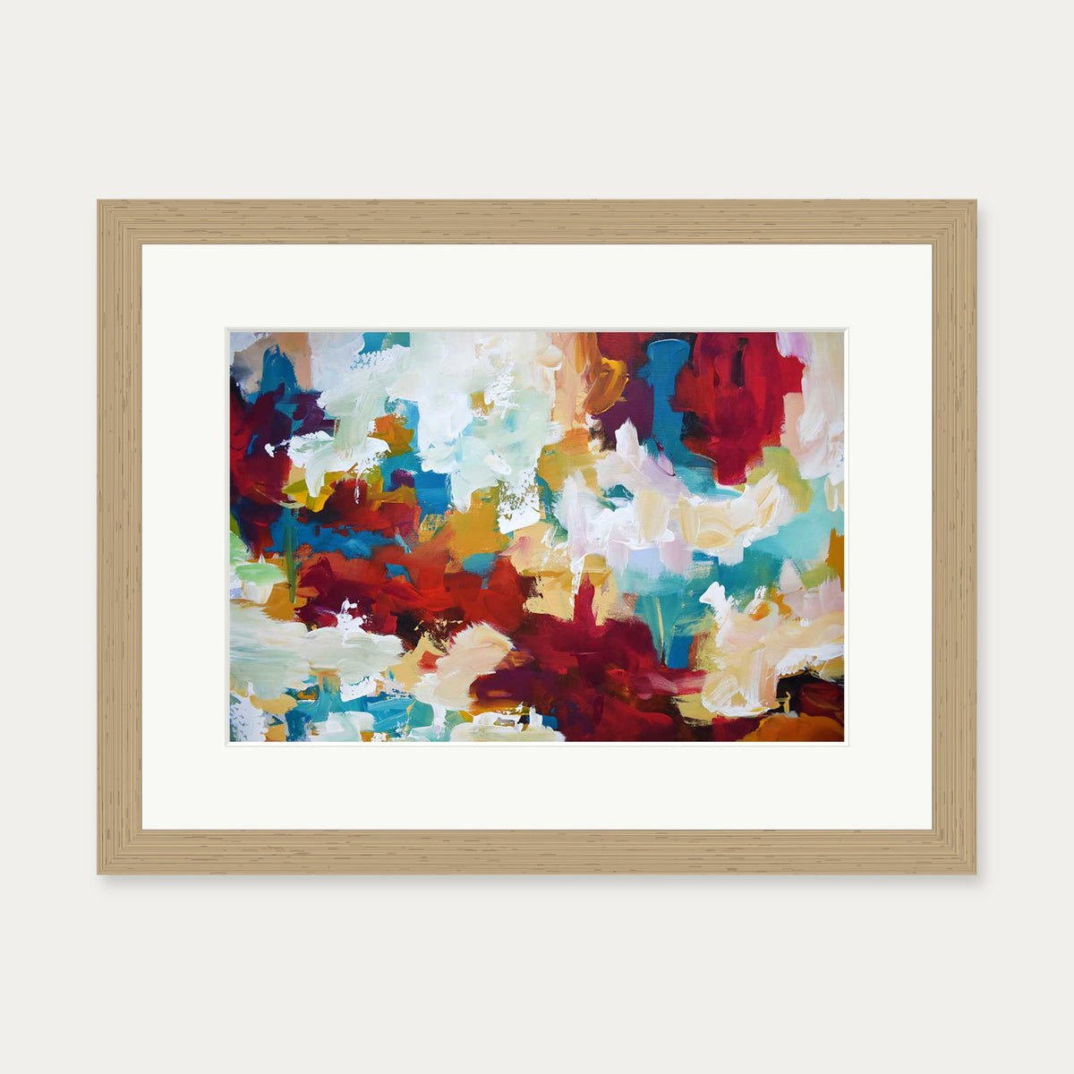 Abstract 417 Art Print — 30 x 40 cm — Oak Frame