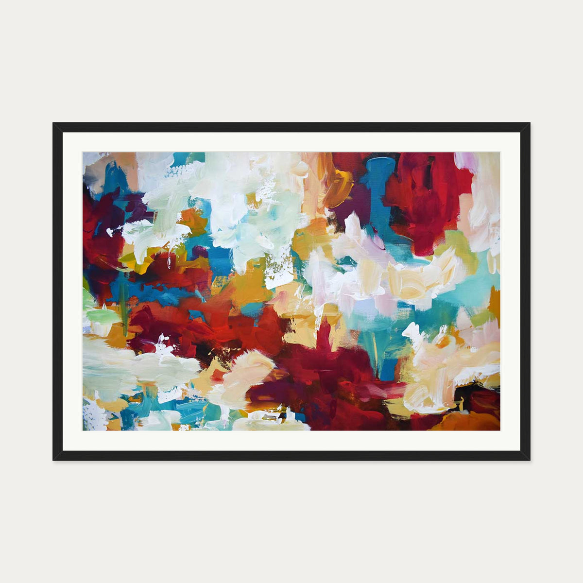 Abstract 417 Art Print — 70 x 100 cm — Black Frame