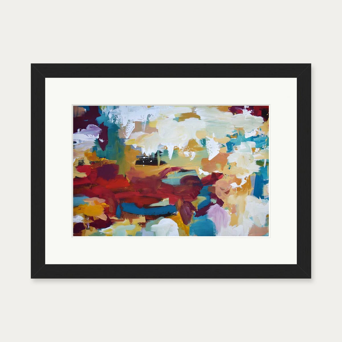 Abstract 418 Art Print — 30 x 40 cm — Black Frame