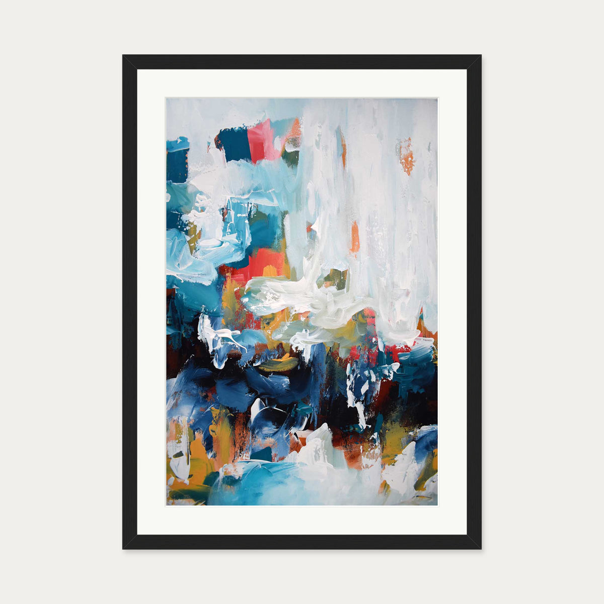 Abstract 425 Art Print — 50 x 70 cm — Black Frame