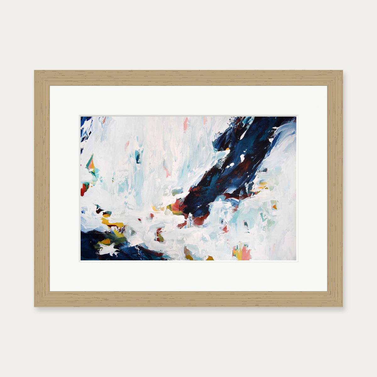 Abstract 428 Art Print — 30 x 40 cm — Oak Frame