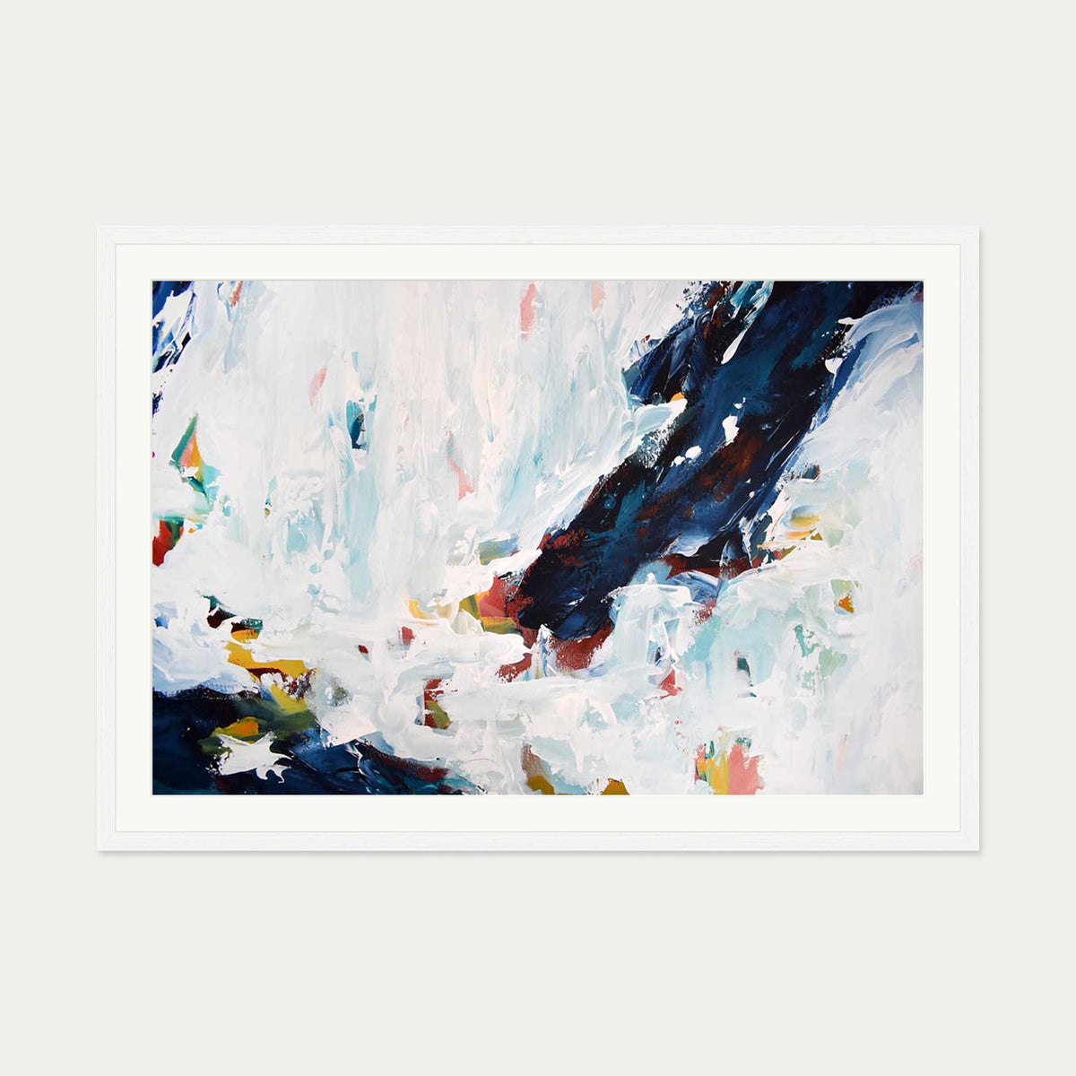 Abstract 428 Art Print — 70 x 100 cm — White Frame