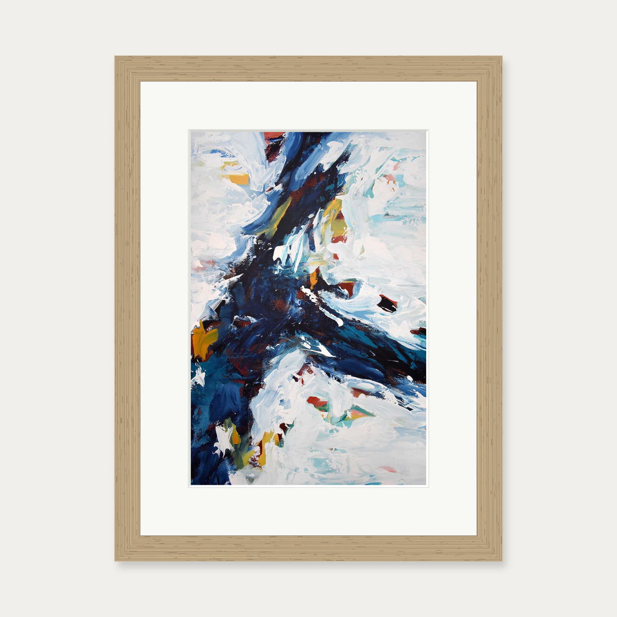 Abstract 429 Art Print — 30 x 40 cm — Oak Frame