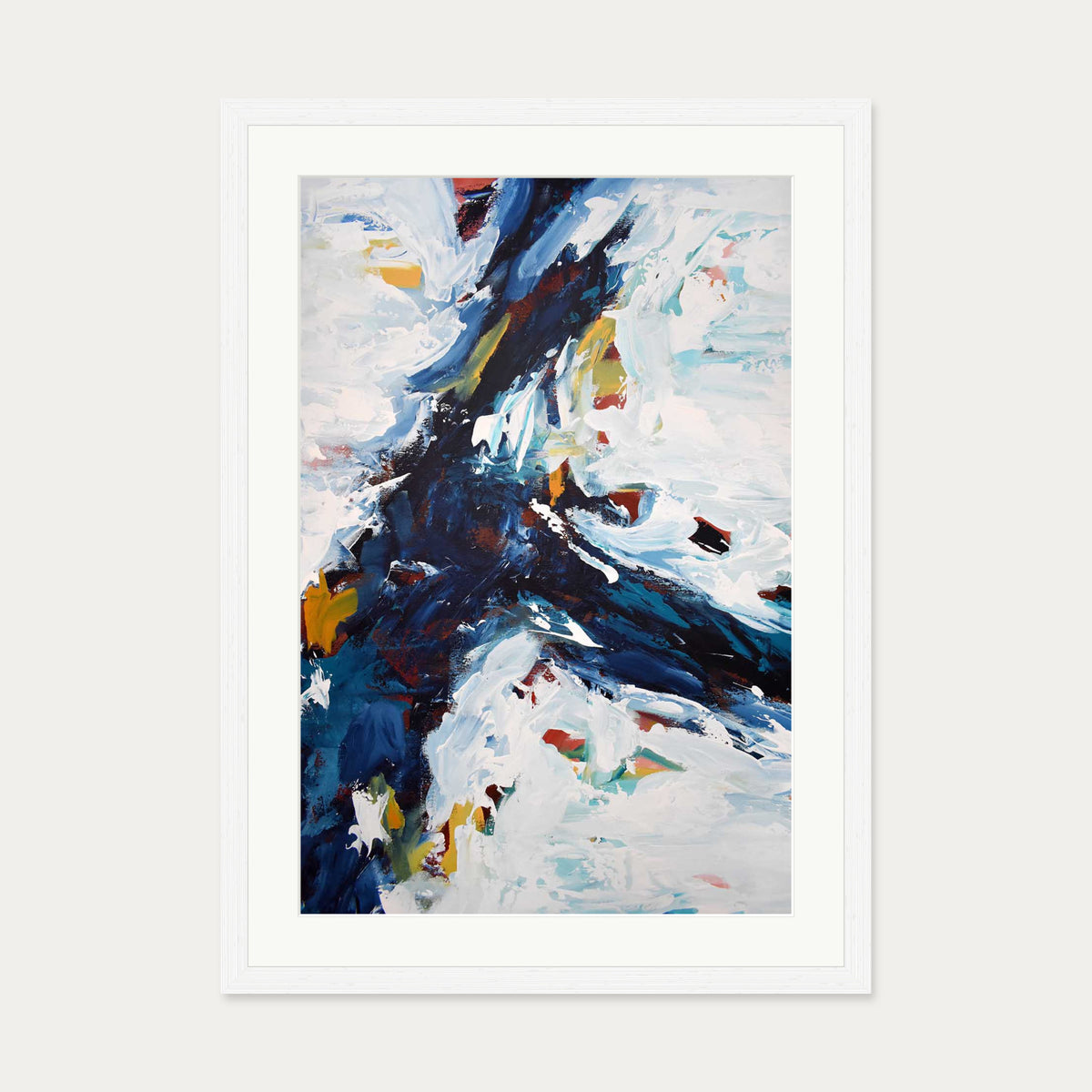 Abstract 429 Art Print — 50 x 70 cm — White Frame