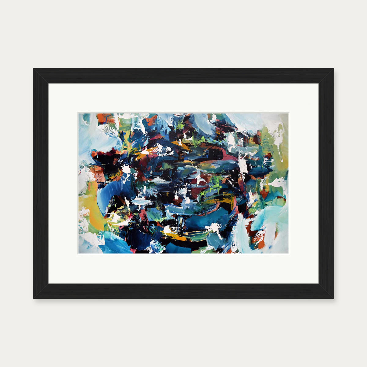 Abstract 431 Art Print — 30 x 40 cm — Black Frame