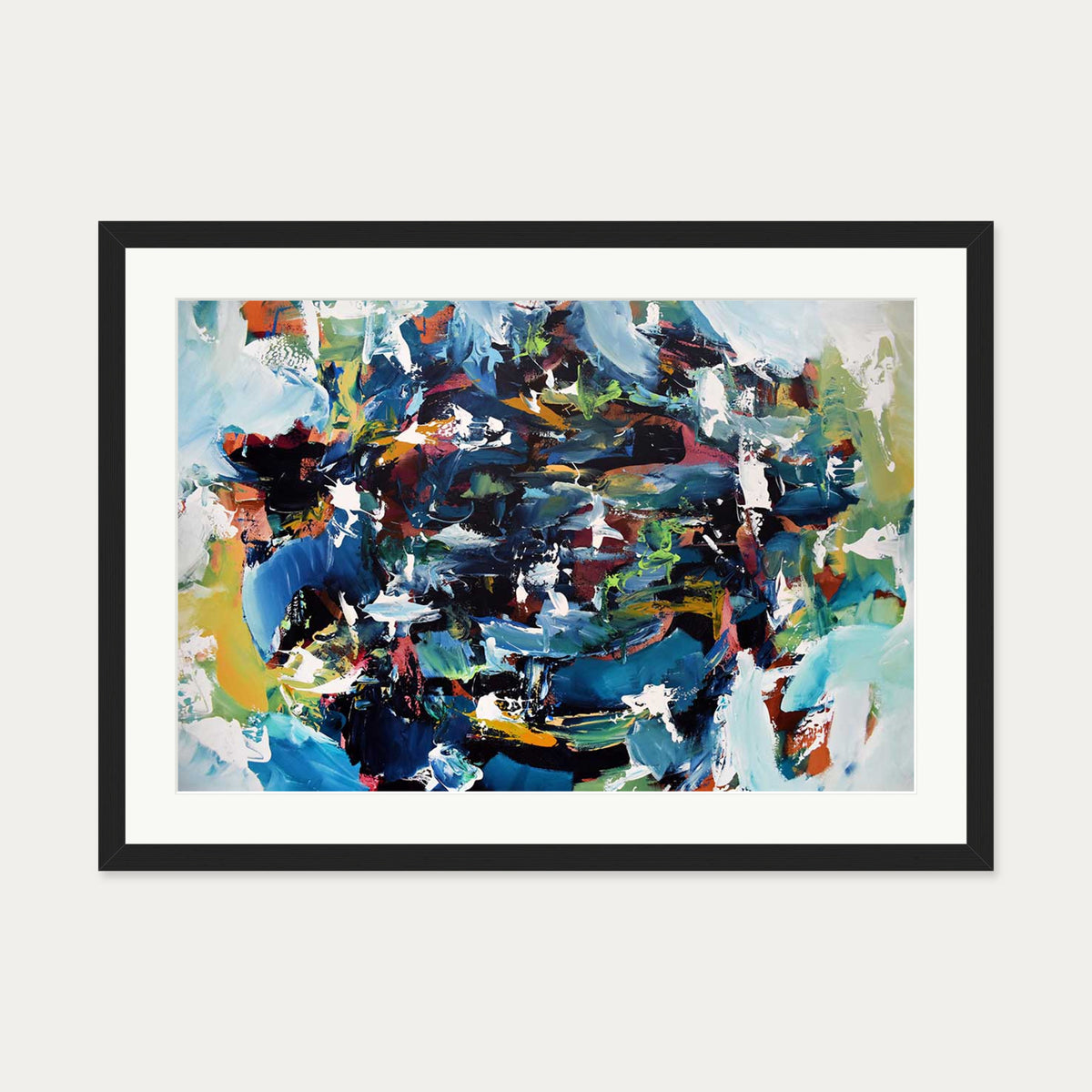 Abstract 431 Art Print — 50 x 70 cm — Black Frame
