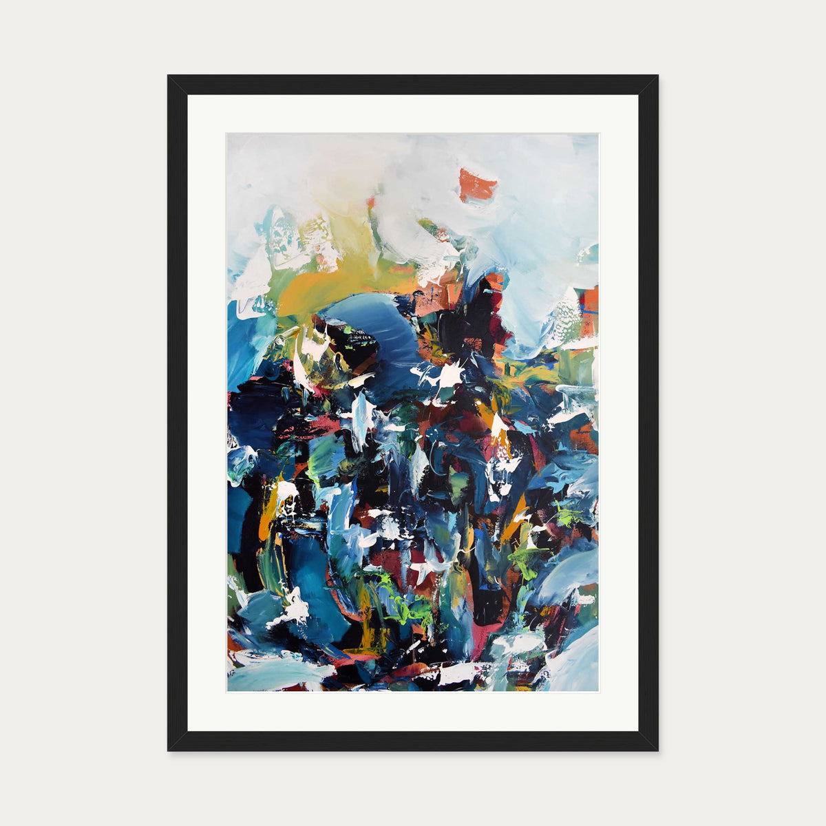 Abstract 432 Art Print — 50 x 70 cm — Black Frame