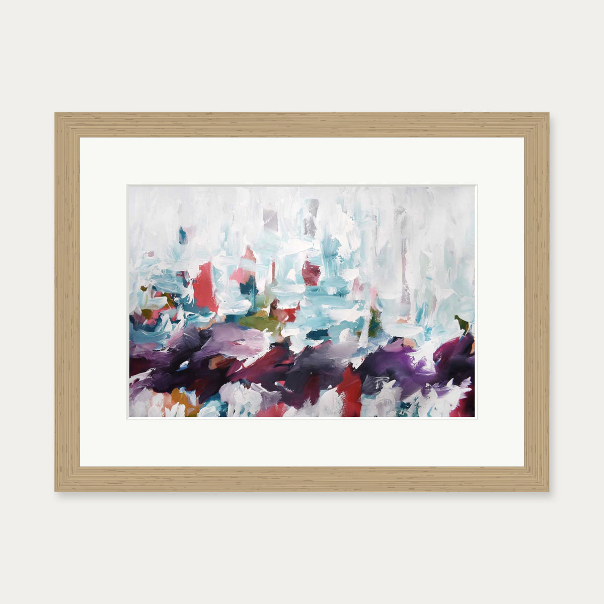 Abstract 438 Art Print — 30 x 40 cm — Oak Frame