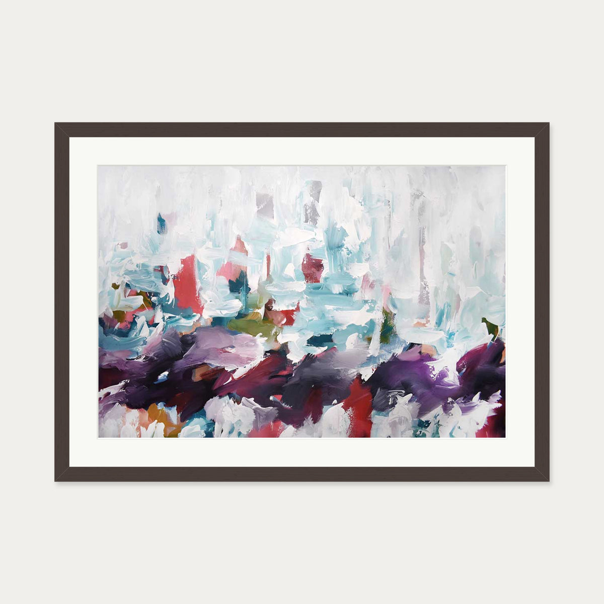 Abstract 438 Art Print — 50 x 70 cm — Brown Frame
