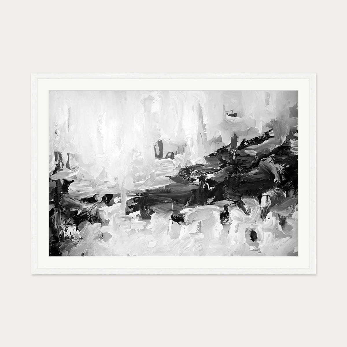 Abstract 441 Art Print — 70 x 100 cm — White Frame