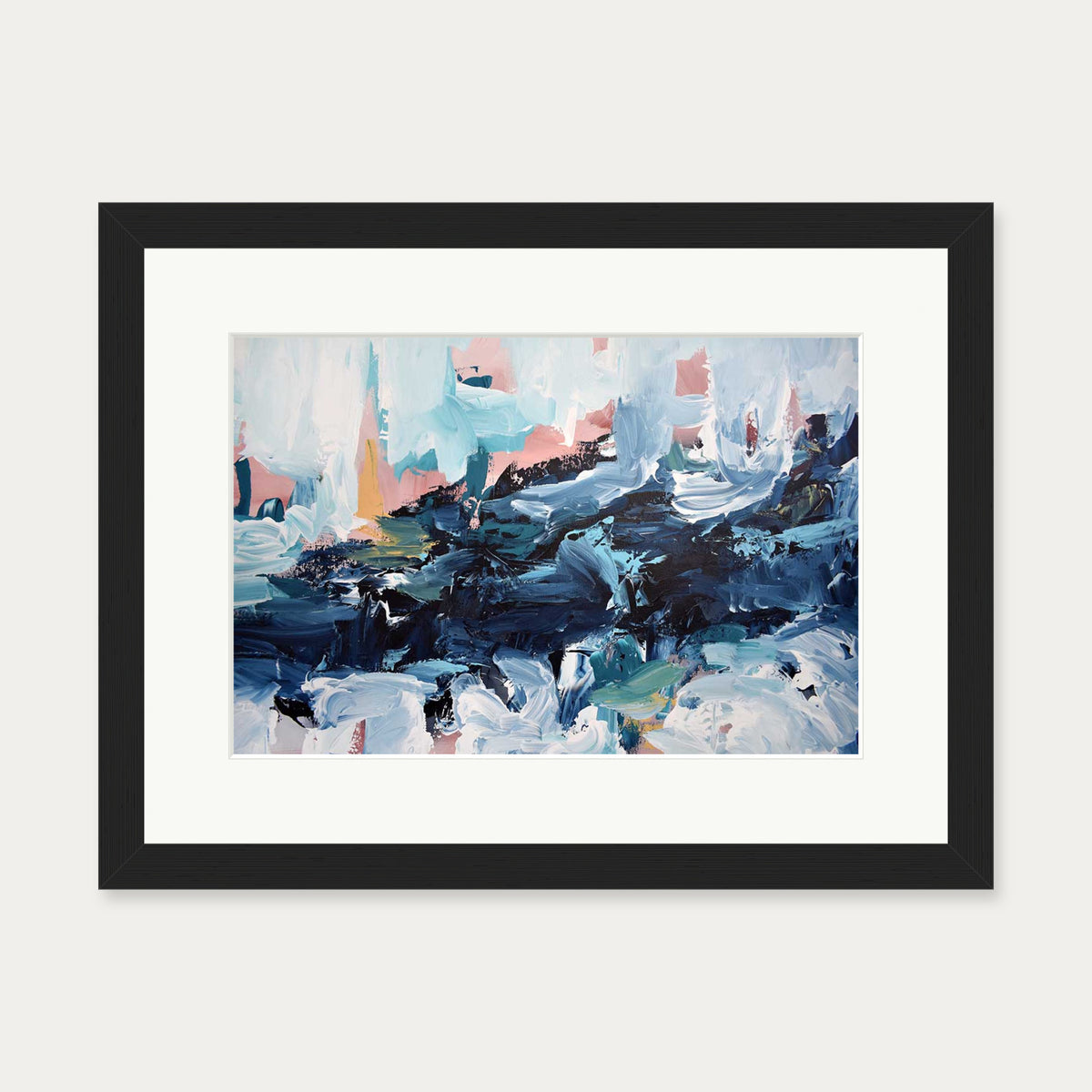Abstract 442 Art Print — 30 x 40 cm — Black Frame