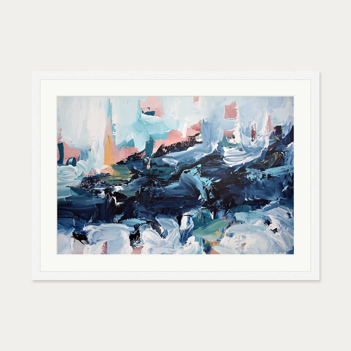Abstract 442 Art Print — 50 x 70 cm — White Frame
