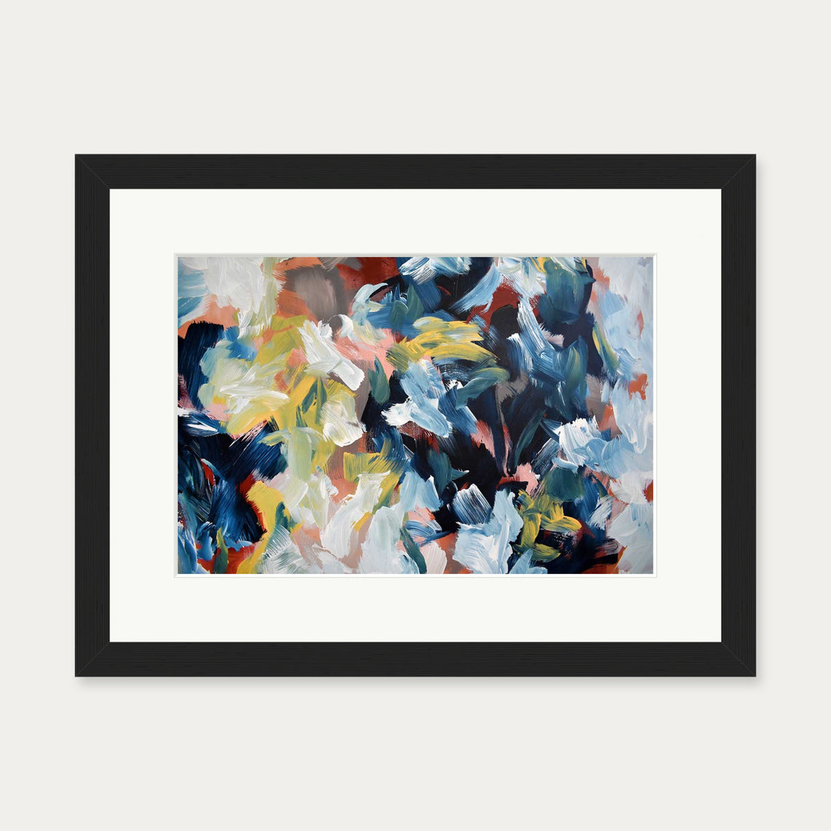Abstract 446 Art Print — 30 x 40 cm — Black Frame