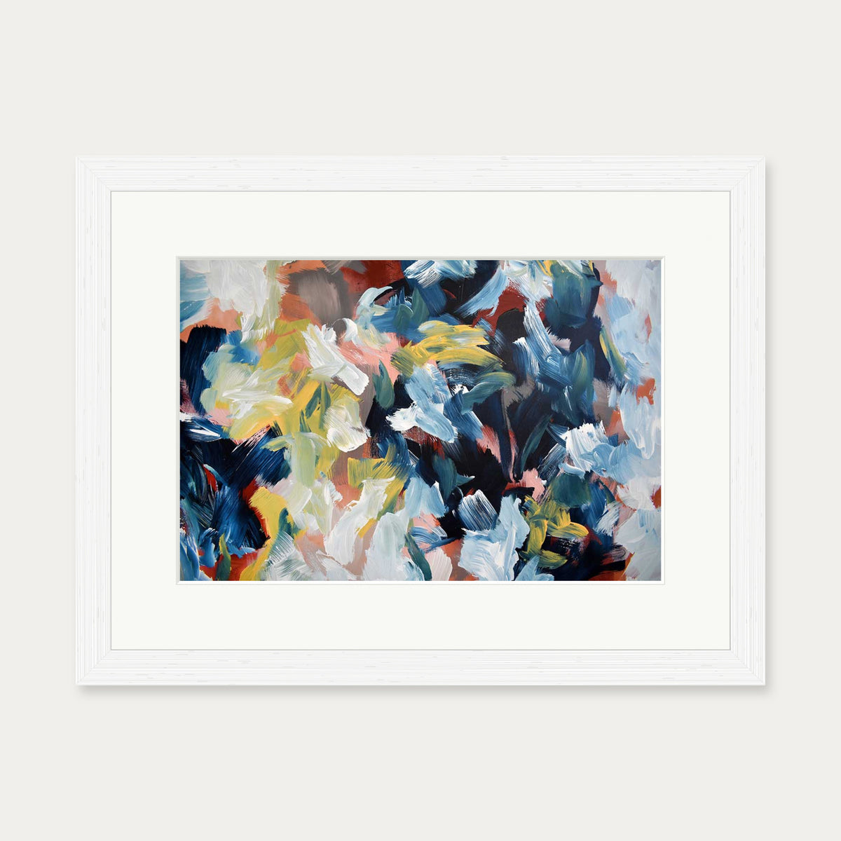 Abstract 446 Art Print — 30 x 40 cm — White Frame