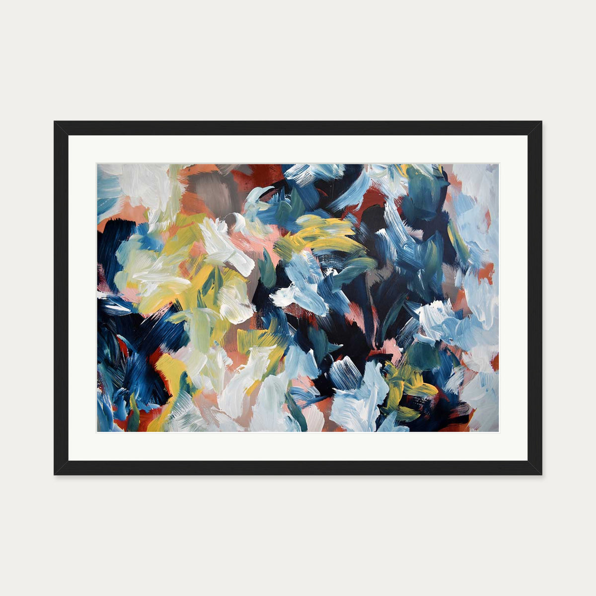 Abstract 446 Art Print — 50 x 70 cm — Black Frame