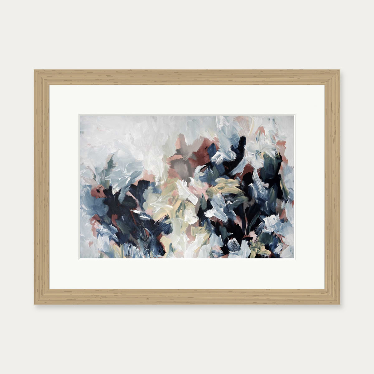 Abstract 449 Art Print — 30 x 40 cm — Oak Frame