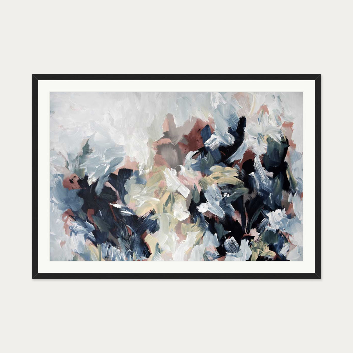 Abstract 449 Art Print — 70 x 100 cm — Black Frame