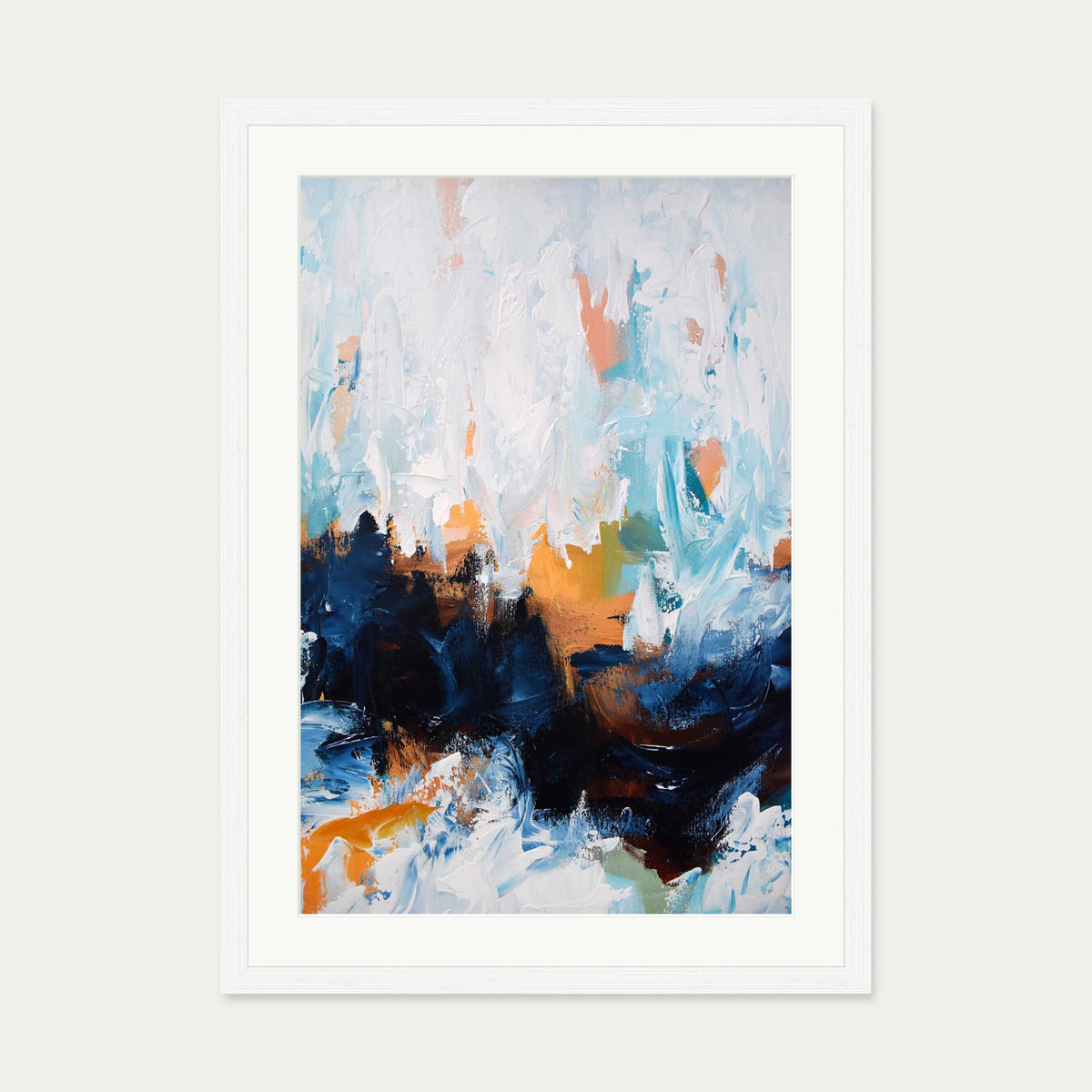 Abstract 453 Art Print — 50 x 70 cm — White Frame
