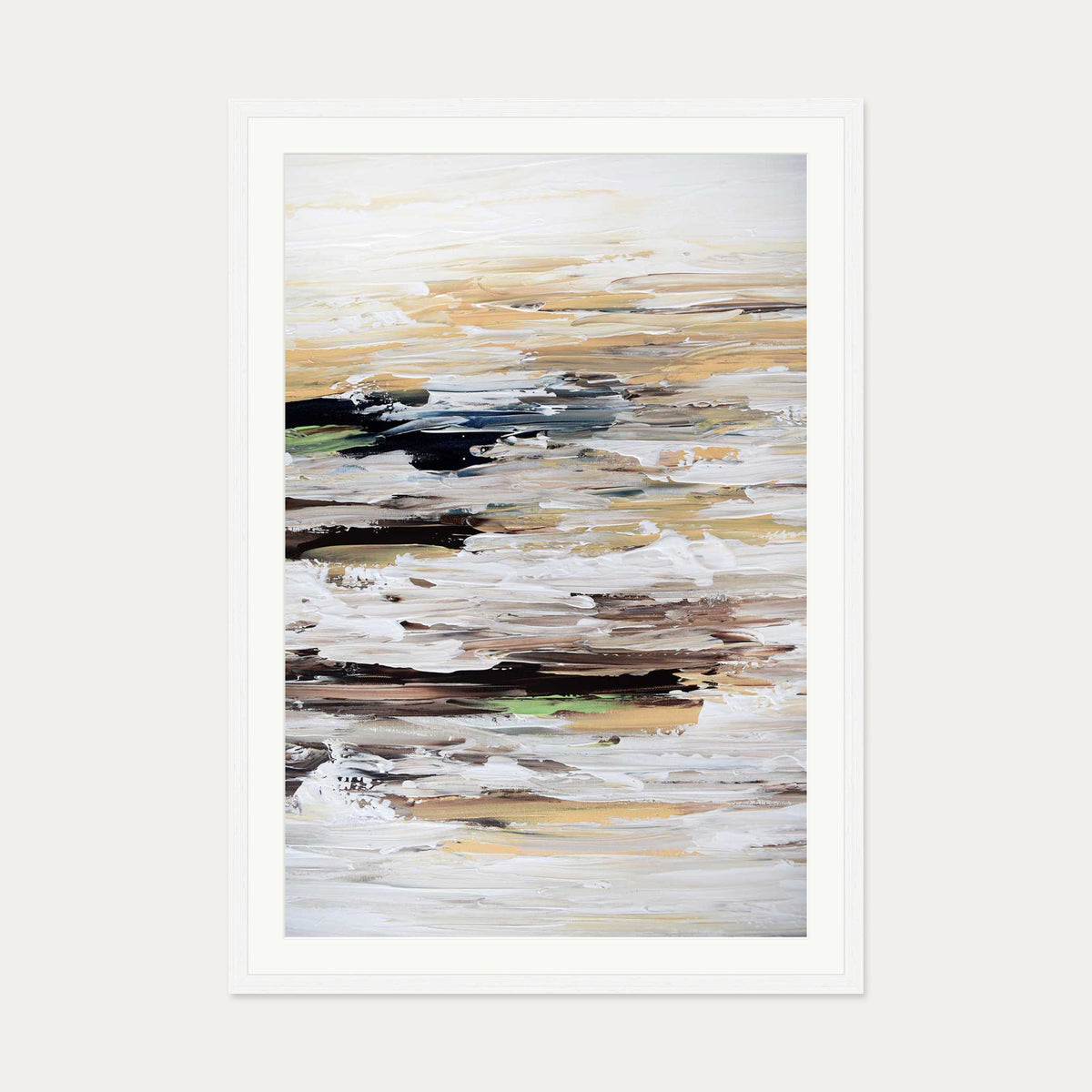 Abstract 457 Art Print — 70 x 100 cm — White Frame